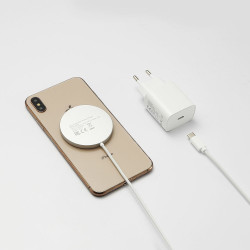 Bundle Chargeur secteur USB C PD 20W Chargeur à induction blan