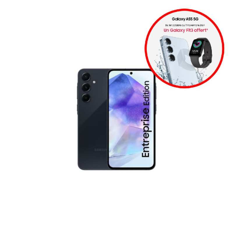 Smartphone Galaxy A55 5G Bleu nuit Entreprise 8Go 128Go 5000mAh 