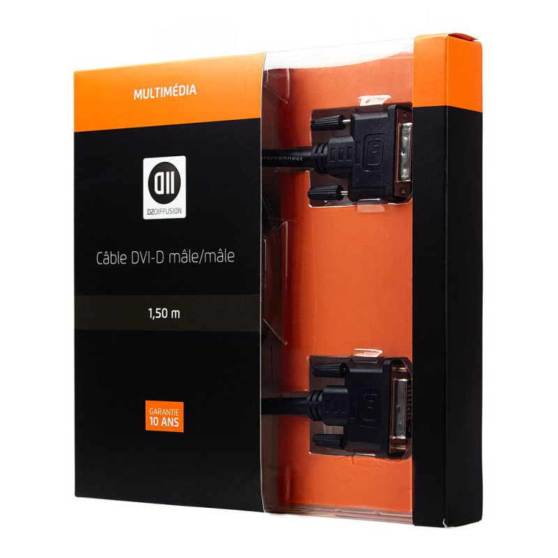 Câble DVI DVI mâle mâle 1 50m signal Dual link meilleure réso 