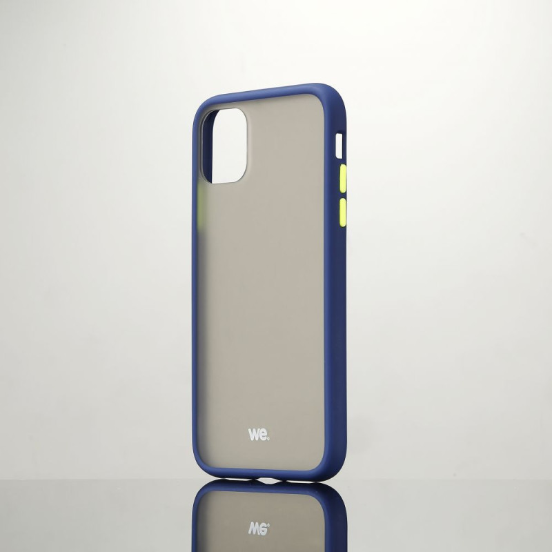 We Coque de protection RUBBER APPLE IPHONE 11 Bleu Dos transpar