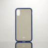 We Coque de protection RUBBER APPLE IPHONE X XS Bleu Dos tran