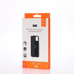 WE Etui folio AIMANTE XIAOMI REDMI A3 Noir fermeture magnétiqu