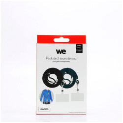 WE Pack 2 Tours de cou PAD UNIVERSEL tour de cou noir vert 