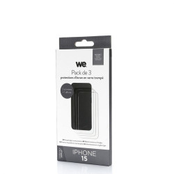 WE PACK 3 verres trempés IPHONE 15 3 Protections d écran ant