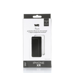 WE PACK verre trempé et coque de protection transparente IPHONE 
