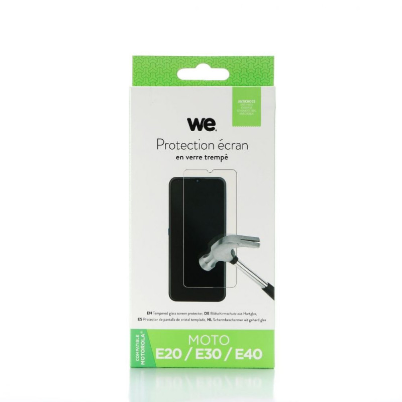 WE Verre trempé MOTOROLA E20 E30 E40 Protection écran an