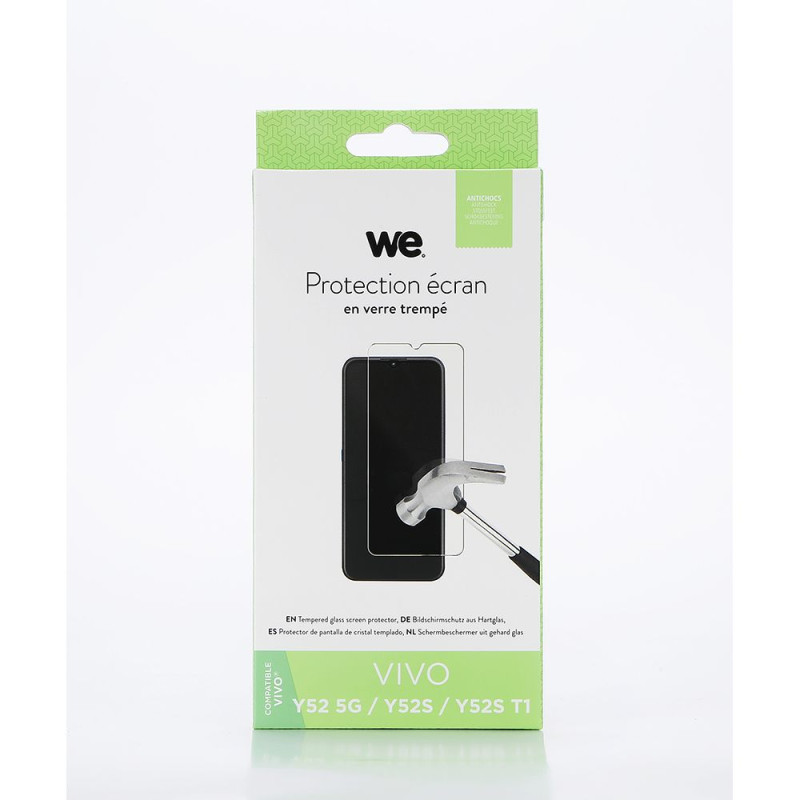 WE Verre trempé VIVO Y Y52 5G Y52S Y52S T1 Protection écran