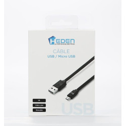 Câble USB micro USB plat 1m...