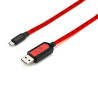 Câble lumineux Gamium USB micro USB Câble plat 1m Rouge Câble 