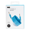 Câble Jack Jack M M plat 1 50m bleu 3 5mm