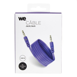 Câble Jack Jack M M plat 1 50m violet 3 5mm
