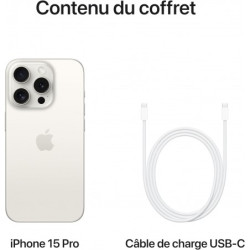 APPLE IPHONE 15 PRO 256 GO Titane Blanc