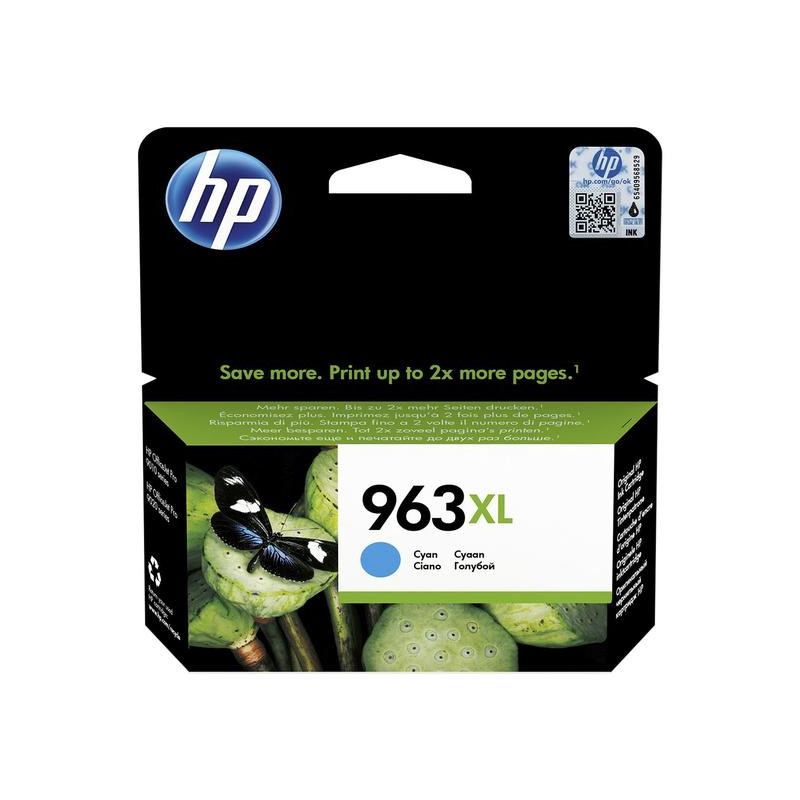 HP 963 XL Cartouche encre Cyan 23 ml 1 600 pages MC 50