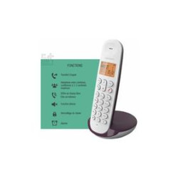 TELEPHONE SANS FIL MAINS LIBRES ILOA 150 AUBERGINE LOGICOM