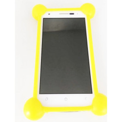 BUMPER SILICONE ANTI CHOC UNIVERSEL JAUNE POUR SMARTPHONE SOUS S