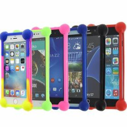 BUMPER SILICONE ANTI CHOC UNIVERSEL ORANGE POUR SMARTPHONE SOUS 