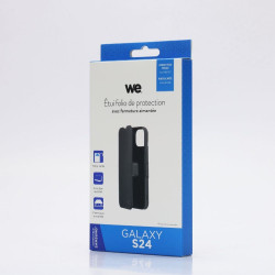 WE Etui folio AIMANTE SAMSUNG GALAXY S24 Noir fermeture magnét