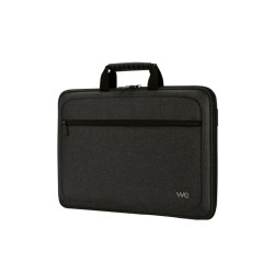 SACOCHE WE 15 6 dos semi regide polyester EVA gris fonc